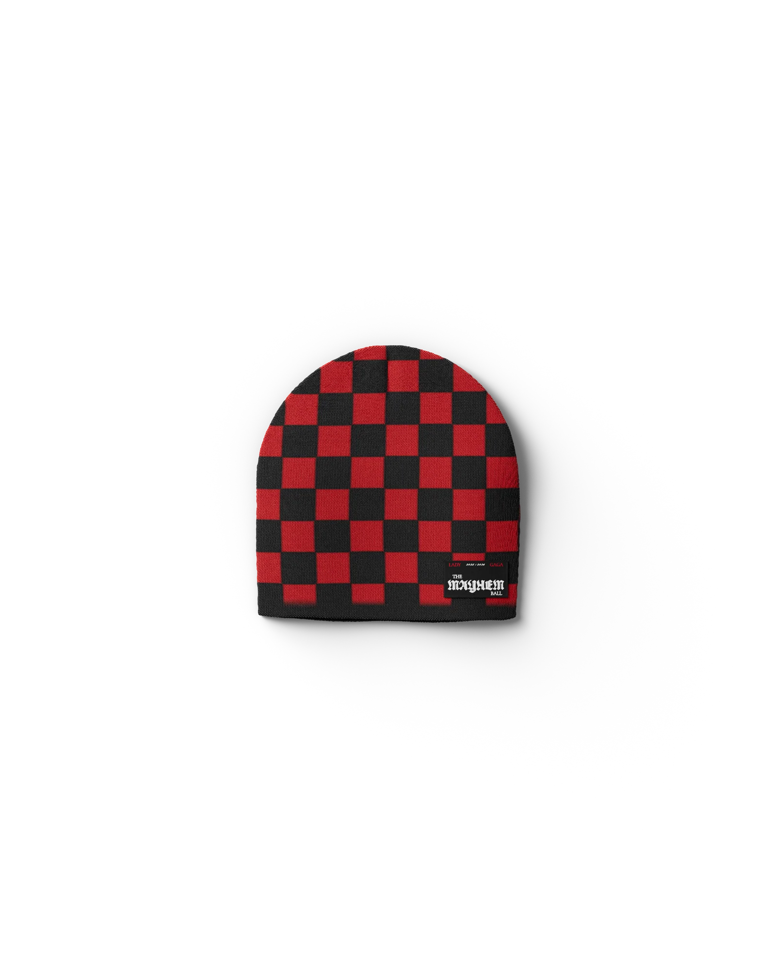 Off With Her Head Red + Black Beanie - Lady Gaga