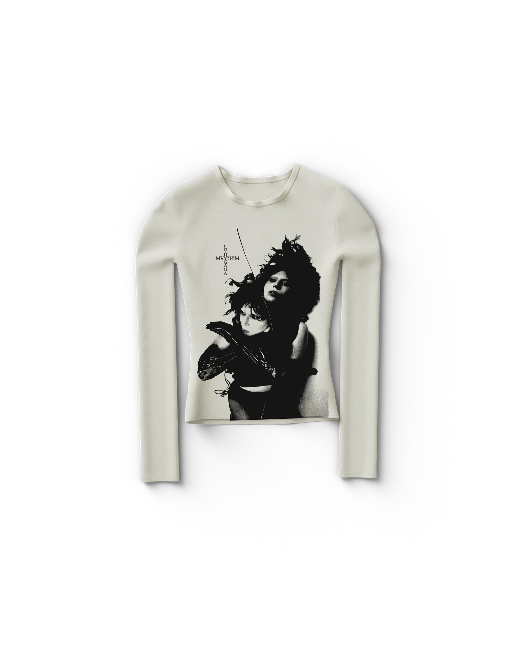 Splice Fitted Longsleeve T-Shirt - Lady Gaga