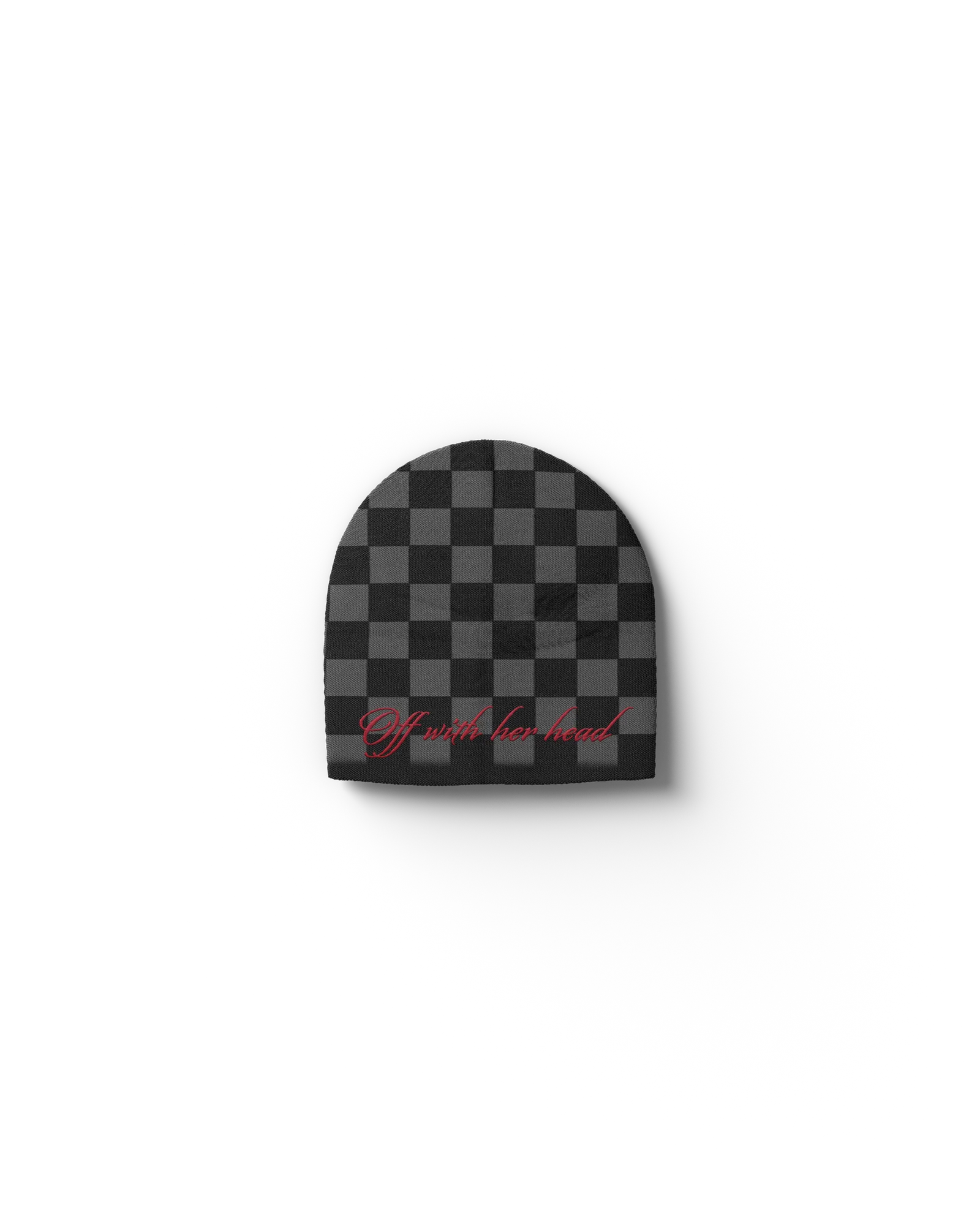 Off With Her Head Gray + Black Beanie - Lady Gaga Off With Her Head Gray + Black Beanie - Lady Gaga
