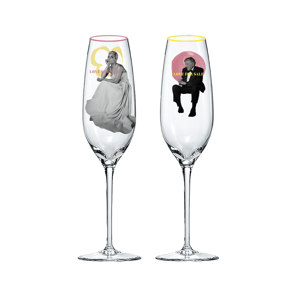 Lady Gaga - LOVE FOR SALE CHAMPAGNE FLUTES